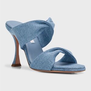 Like New!! Aquazzura Twist 95 Sandals - Denim